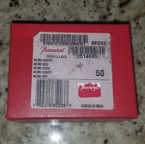 Baccarat Crystal Nautilus Shell (red) - Picture 3 of 8